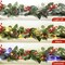 9ft Prelit Christmas Garland with Lights, Multi-Color Lights/Battery Operated/Timer